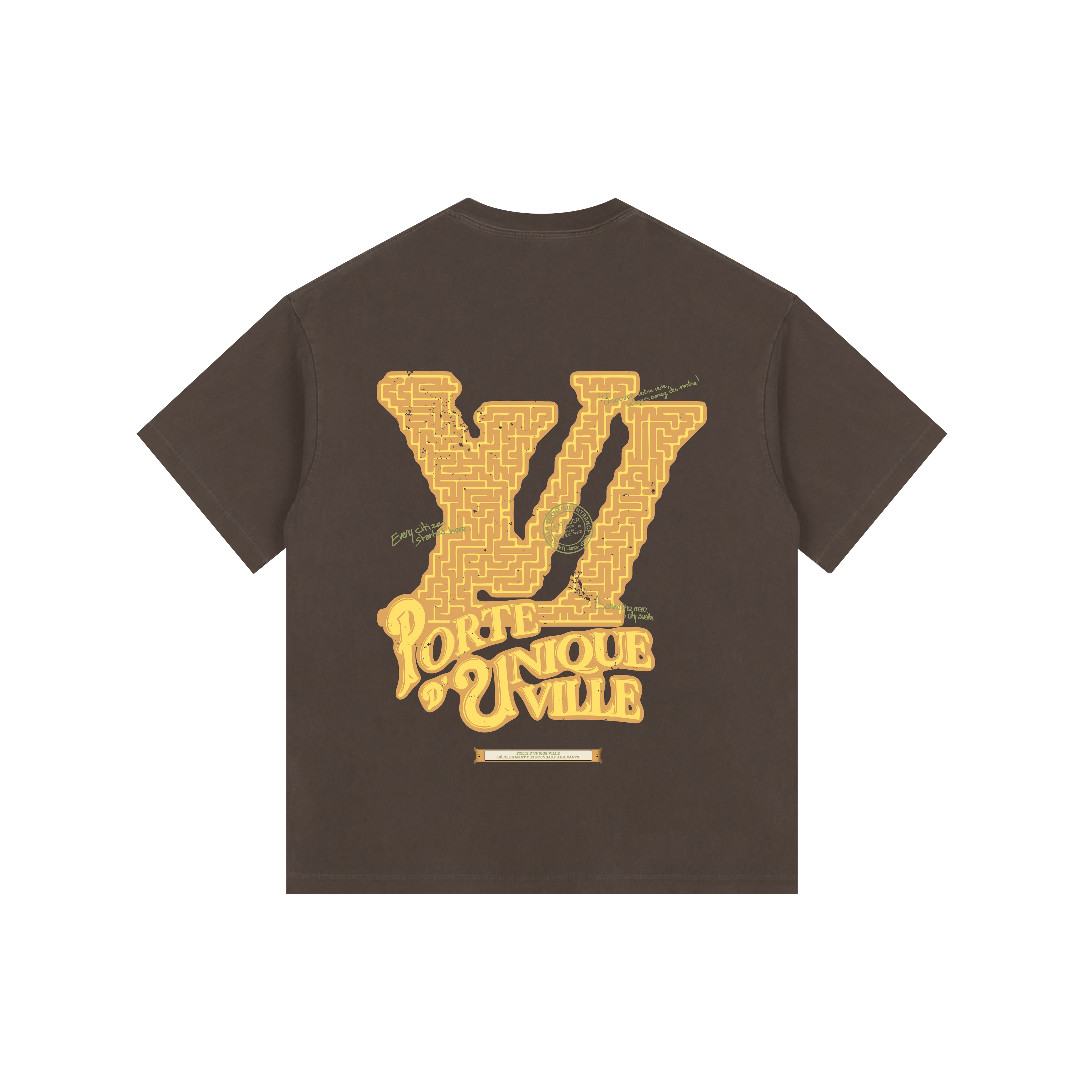 Porte d'UV Brown Tee
